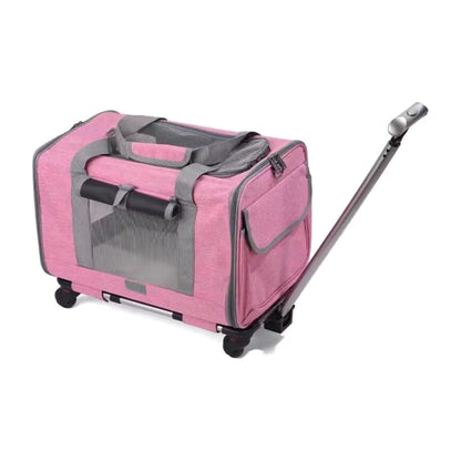Soft-Sided Rolling Pet Carrier, 4 Colors & 2 Configurations, By GAVPEPY image 13 - DPtrolley2-Pink-V9.jpg
