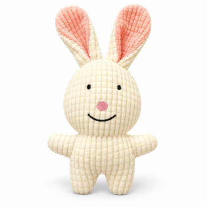 Rabbit Rope Dog Toy, Plush Chew And Tug Toy, 20 x 6 cm, By GAVPEPY image 1 - bianti-20x6cm.jpg