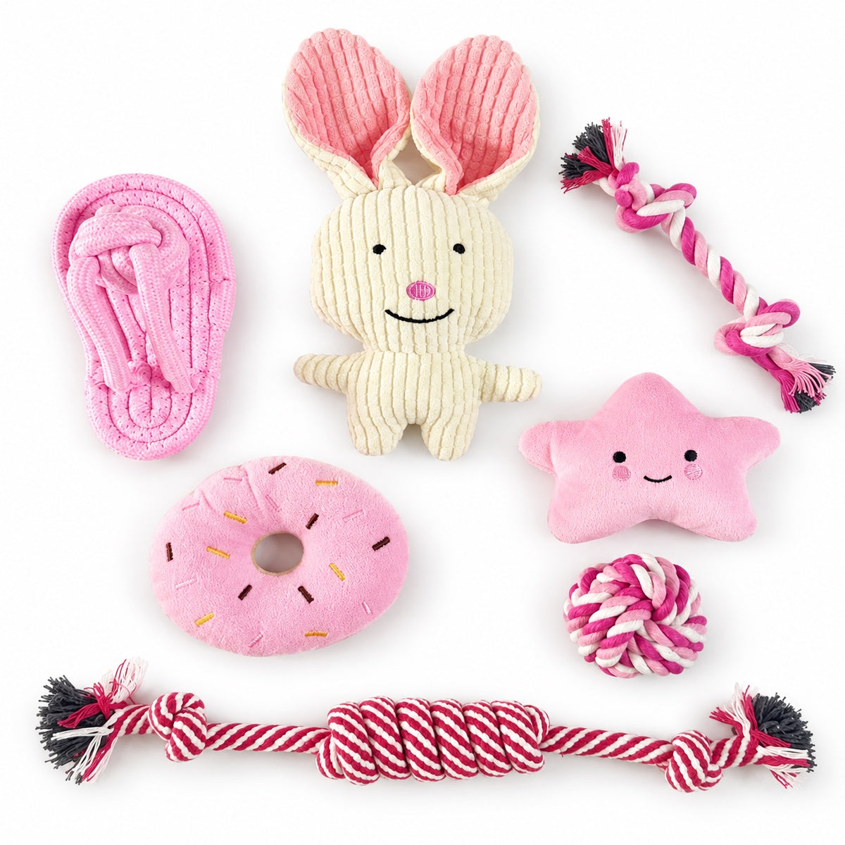 Rope Dog Toy Set, Cotton Rope Chew, Tug And Fetch Toys, 5 Pack Options, By GAVPEPY image 5 - bianti-7pcs-270g.jpg