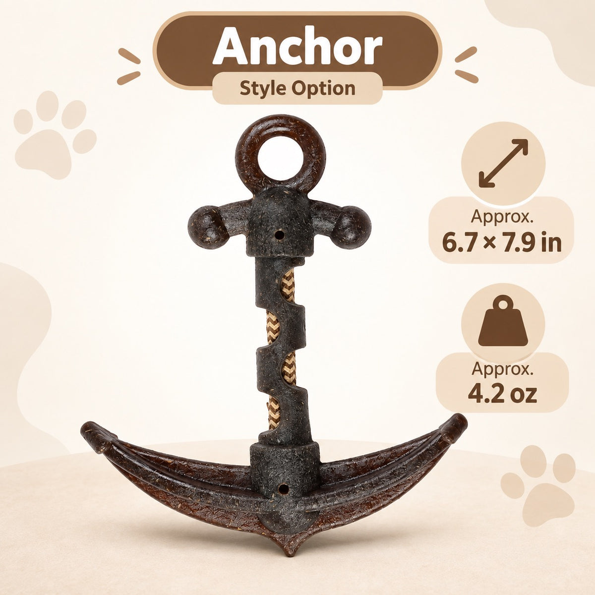 TPR Treat Dispensing Dog Toy, 3 Styles, By GAVPEPY image 8 - bianti-anchor.jpg