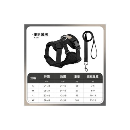 Padded Small Dog Harness and Leash Set, 6 Colors and 4 Sizes, By GAVPEPY image 9 - bianti-black.jpg