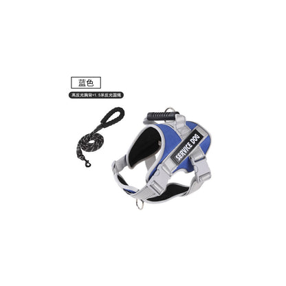 Reflective Service Dog Harness, 6 Styles and 6 Sizes, By GAVPEPY image 8 - bianti-blue-leash-set.jpg