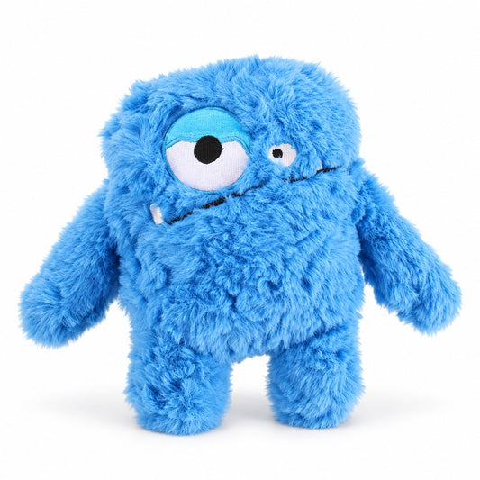 Plush Monster Dog Toy, Soft Chew And Fetch Toy, 4 Character Styles, By GAVPEPY image 1 - bianti-blue-odd-eyes-monster.jpg