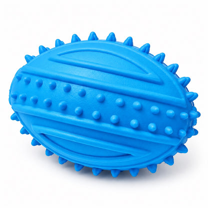 Squeaky Dog Toy, PVC Chew And Fetch Toy In Assorted Shapes, 31 Styles, By GAVPEPY image 5 - bianti-blue-squeaky-rugby-ball.jpg
