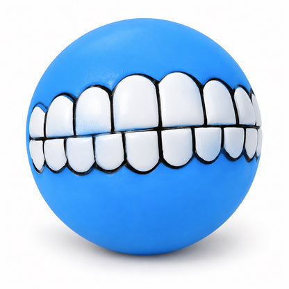 Squeaky Dog Toy, PVC Chew And Fetch Toy In Assorted Shapes, 31 Styles, By GAVPEPY image 3 - bianti-blue-squeaky-teeth.jpg