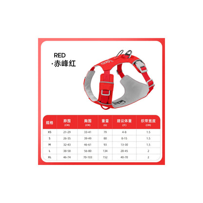 Quick-Dry Outdoor Dog Harness, 13 Colors and 5 Sizes, By GAVPEPY image 9 - bianti-bright-red.jpg
