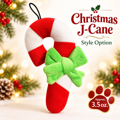 Plush Fabric Christmas Dog Toy, 8 Styles, By GAVPEPY image 11 - bianti-christmas-j-cane.jpg