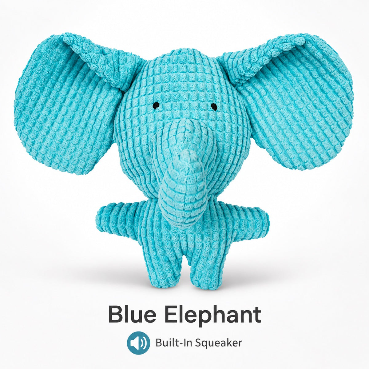 Plush Fabric Plush Squeaky Dog Toy, 7 Styles, By GAVPEPY image 8 - bianti-corn-plaid-blue-elephant.jpg
