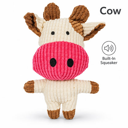 Plush Fabric Plush Squeaky Dog Toy, 7 Styles, By GAVPEPY image 10 - bianti-corn-plaid-cow.jpg