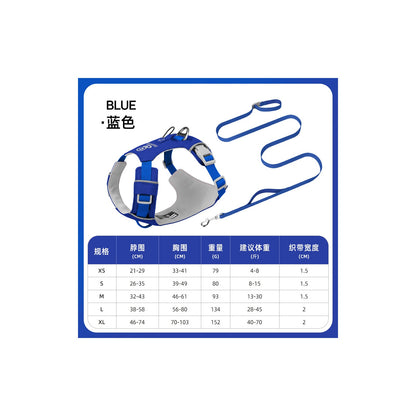 Quick-Dry Outdoor Dog Harness, 13 Colors and 5 Sizes, By GAVPEPY image 12 - bianti-deep-sea-blue-set.jpg