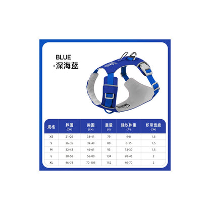 Quick-Dry Outdoor Dog Harness, 13 Colors and 5 Sizes, By GAVPEPY image 13 - bianti-deep-sea-blue.jpg