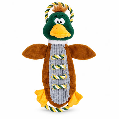 Plush Rope Squeaky Tug Dog Toy, 9 Styles, By GAVPEPY image 10 - bianti-duck-6044801328426.jpg