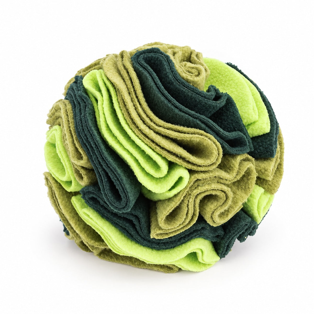 Dog Snuffle Ball, Fleece Treat Search And Toss Enrichment Toy, 3 Sizes And 20 Color Styles, By GAVPEPY image 2 - bianti-forest-green-10cm.jpg