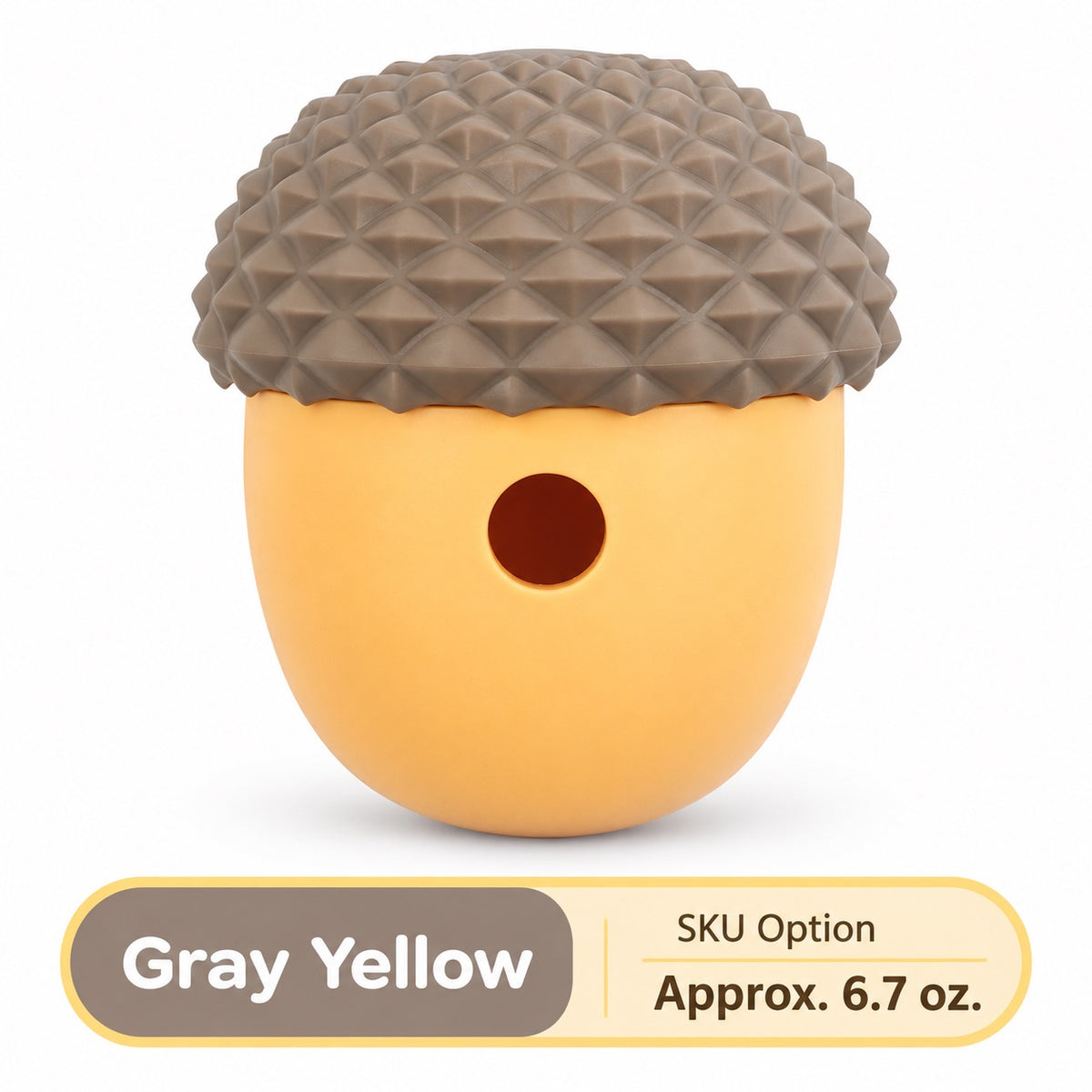 硅胶 Treat Dispensing Dog Toy, 5 Styles, By GAVPEPY image 11 - bianti-gray-yellow.jpg