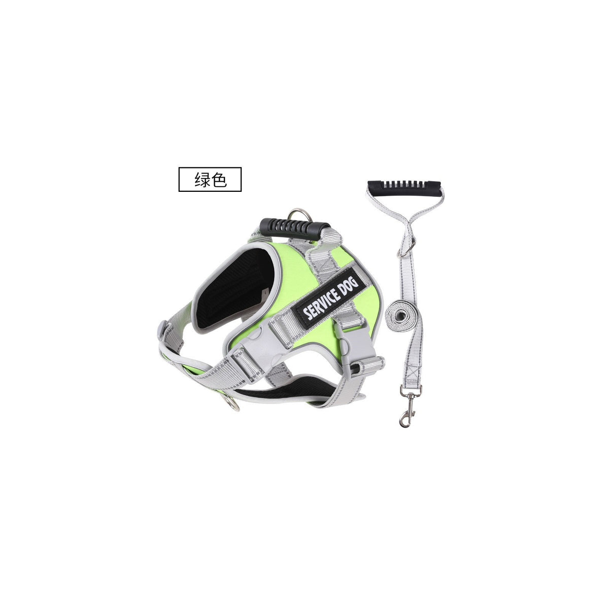 Reflective Tactical Dog Harness, 10 Colors and 6 Sizes, By GAVPEPY image 12 - bianti-green-harness-leash-set.jpg