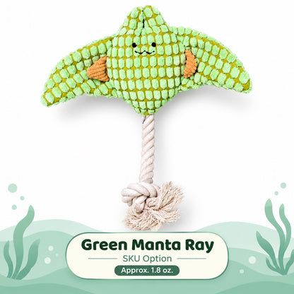 Cotton Rope Interactive Dog Toy, 3 Styles, By GAVPEPY image 9 - bianti-green-manta-ray.jpg