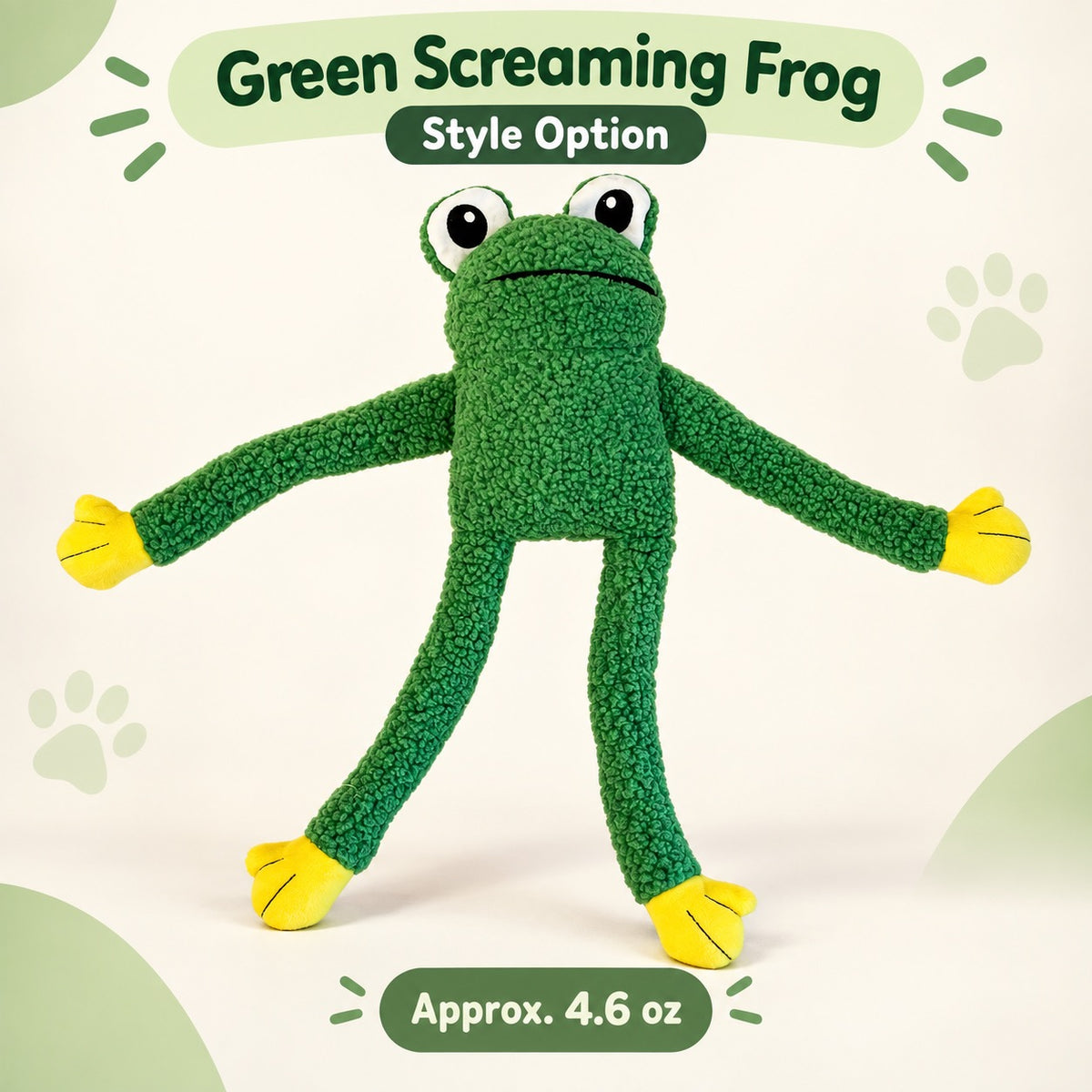 Plush Fabric Plush Squeaky Dog Toy, 1 Style, By GAVPEPY image 8 - bianti-green-screaming-frog.jpg