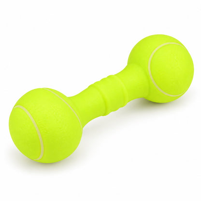 Squeaky Dog Toy, PVC Chew And Fetch Toy In Assorted Shapes, 31 Styles, By GAVPEPY image 2 - bianti-green-squeaky-tennis-dumbbell.jpg