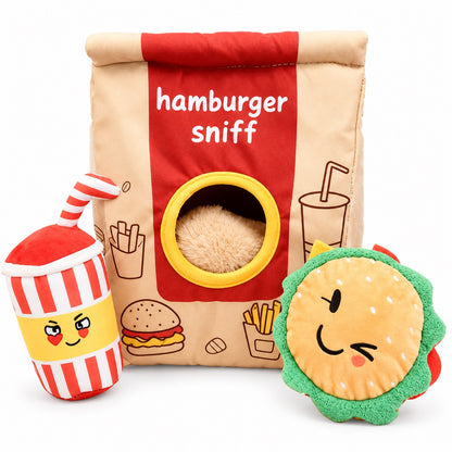 Plush Hide-and-Seek Snuffle Dog Toy, 41 Styles, By GAVPEPY image 29 - bianti-hamburger-set-5832865212295.jpg