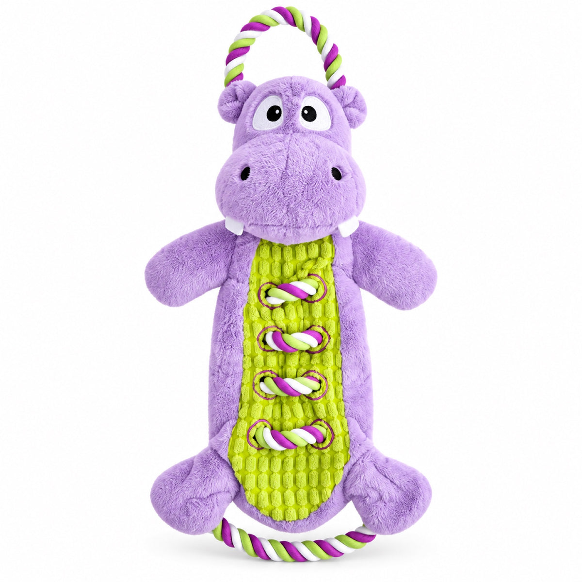 Plush Rope Squeaky Tug Dog Toy, 9 Styles, By GAVPEPY image 12 - bianti-hippo-6044801328428.jpg