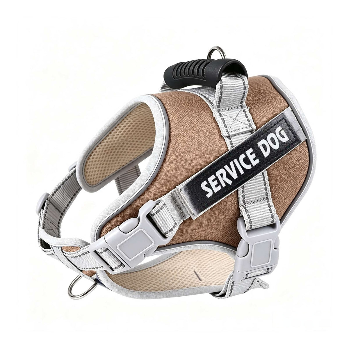 Reflective Dog Harness and Leash Set, 6 Colors and 6 Sizes, By GAVPEPY image 13 - bianti-khaki.jpg