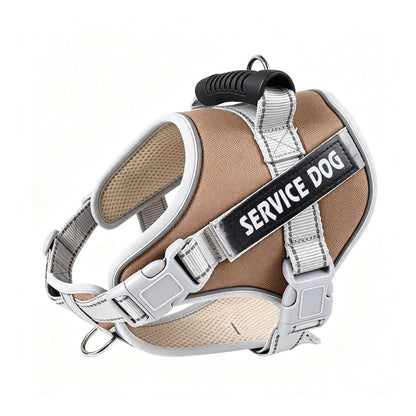 Reflective Dog Harness and Leash Set, 6 Colors and 6 Sizes, By GAVPEPY image 13 - bianti-khaki.jpg