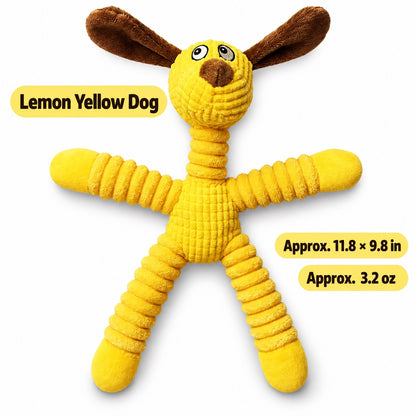Plush Fabric Plush Squeaky Dog Toy, 3 Styles, By GAVPEPY image 8 - bianti-lemon-yellow-30x25cm.jpg