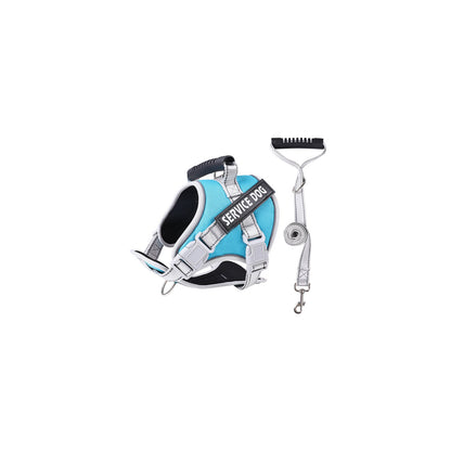 Reflective Tactical Dog Harness, 10 Colors and 6 Sizes, By GAVPEPY image 16 - bianti-light-blue-harness-leash-set.jpg