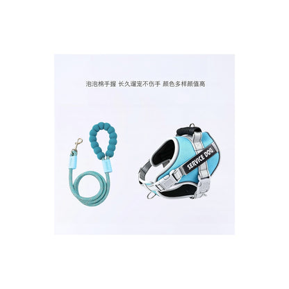 Reflective Dog Harness and Leash Set, 6 Colors and 6 Sizes, By GAVPEPY image 14 - bianti-light-blue-pastel-blue.jpg