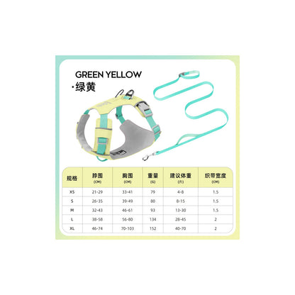 Quick-Dry Outdoor Dog Harness, 13 Colors and 5 Sizes, By GAVPEPY image 16 - bianti-lime-set.jpg