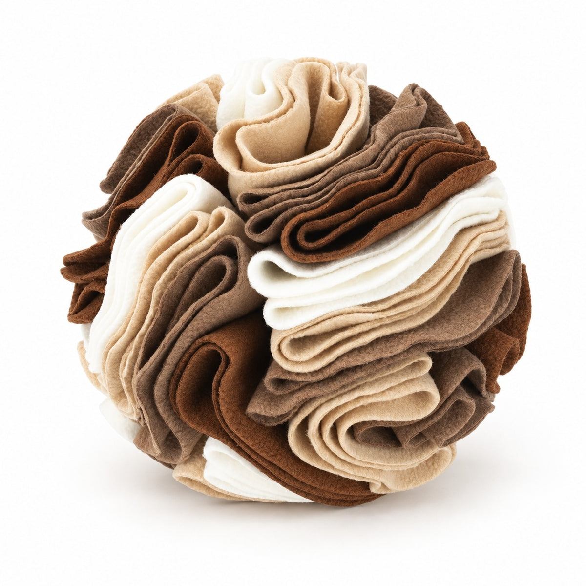 Dog Snuffle Ball, Fleece Treat Search And Toss Enrichment Toy, 3 Sizes And 20 Color Styles, By GAVPEPY image 4 - bianti-milk-tea-20cm.jpg