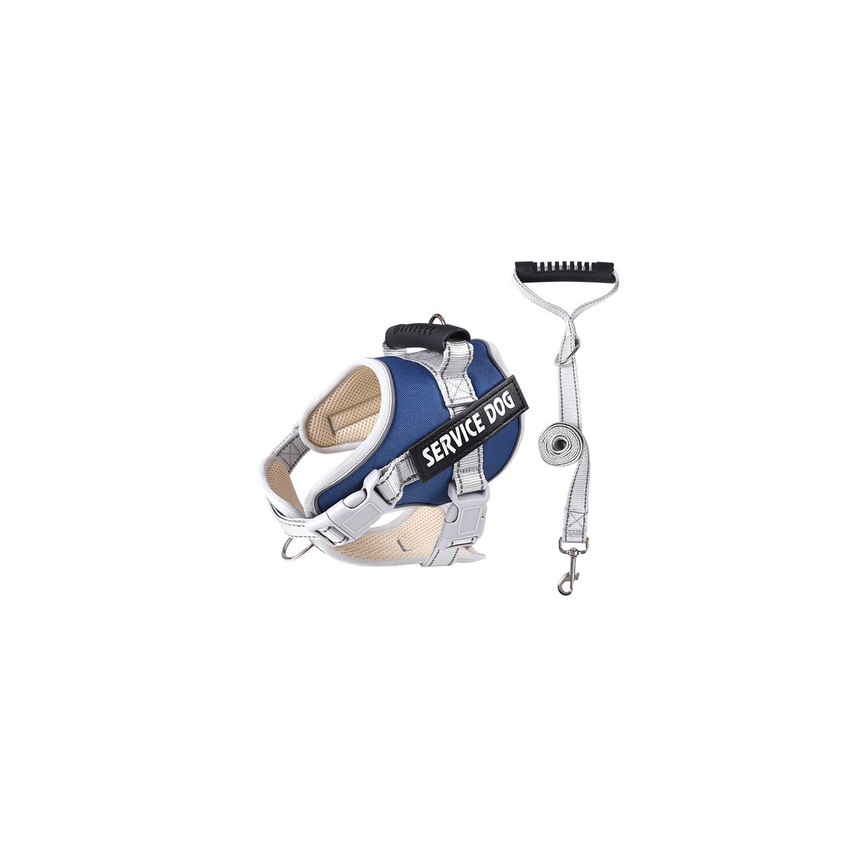 Reflective Tactical Dog Harness, 10 Colors and 6 Sizes, By GAVPEPY image 18 - bianti-navy-harness-leash-set.jpg