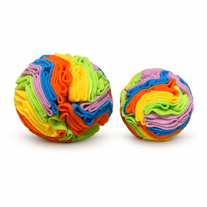 Dog Snuffle Ball, Fleece Treat Search And Toss Enrichment Toy, 3 Sizes And 20 Color Styles, By GAVPEPY image 8 - bianti-new-rainbow-15cm.jpg
