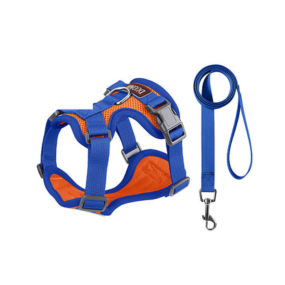 Breathable Mesh Dog Harness and Leash Set, 6 Colors and 4 Sizes, By GAVPEPY image 10 - bianti-orange-blue.jpg