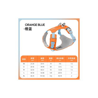 Quick-Dry Outdoor Dog Harness, 13 Colors and 5 Sizes, By GAVPEPY image 23 - bianti-orange-blue.jpg