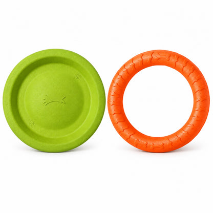 EVA Flying Disc and Pull Ring Dog Toy, 17 Styles, By GAVPEPY image 15 - bianti-orange-green-frisbee-pull-ring-6004479580440.jpg