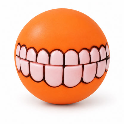 Squeaky Dog Toy, PVC Chew And Fetch Toy In Assorted Shapes, 31 Styles, By GAVPEPY image 5 - bianti-orange-squeaky-teeth.jpg