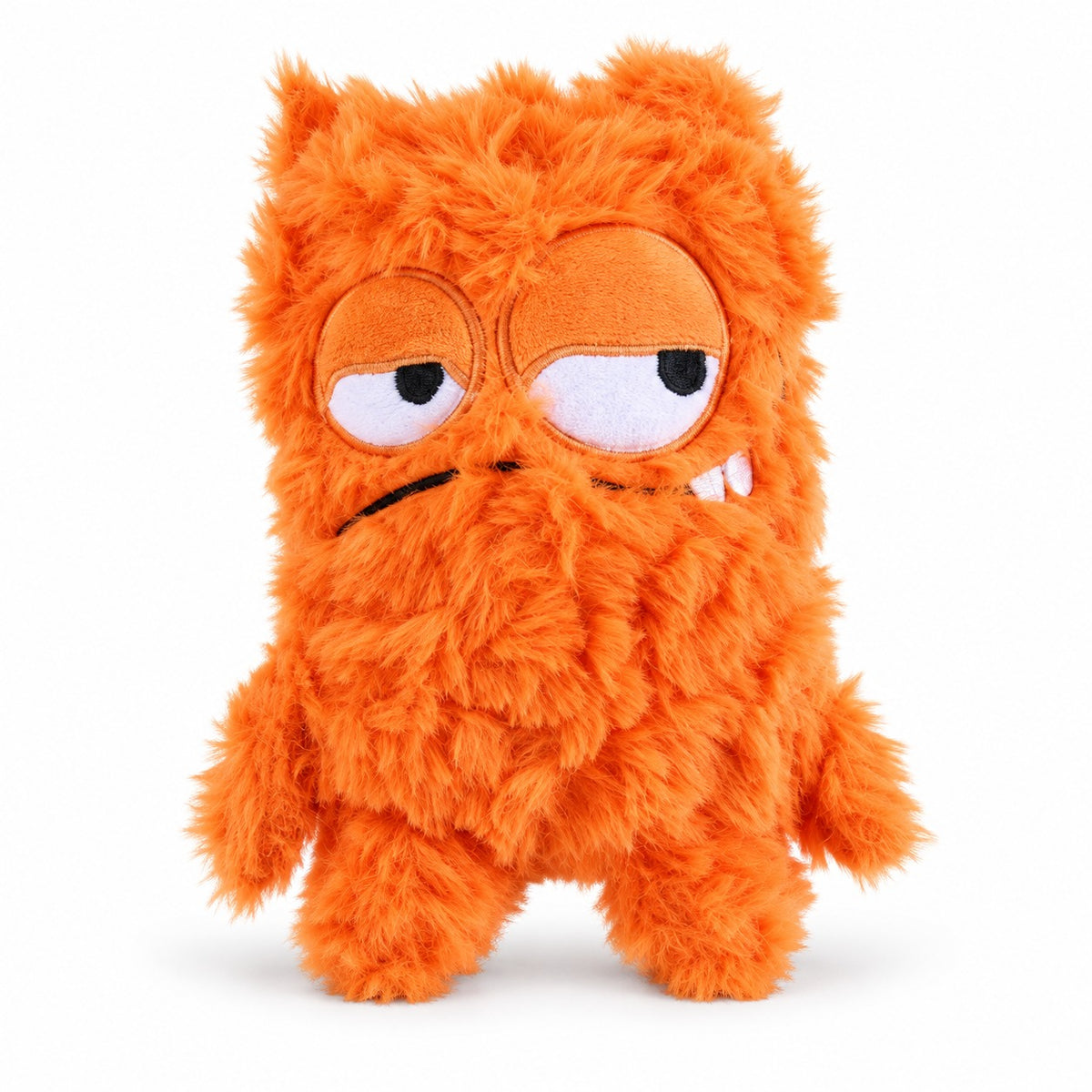 Plush Monster Dog Toy, Soft Chew And Fetch Toy, 4 Character Styles, By GAVPEPY image 4 - bianti-orange-staring-monster.jpg