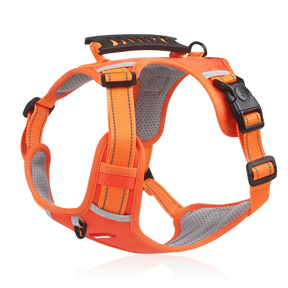 Adjustable PVC No-Pull Dog Harness, 3 Colors and 5 Sizes, By GAVPEPY image 9 - bianti-orange.jpg