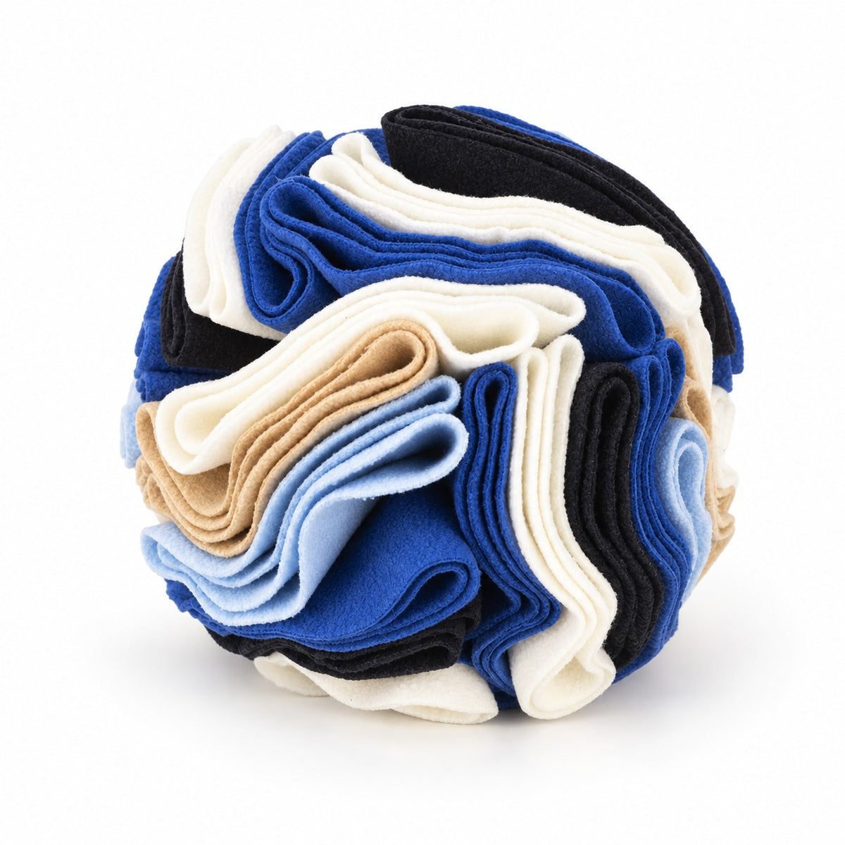 Dog Snuffle Ball, Fleece Treat Search And Toss Enrichment Toy, 3 Sizes And 20 Color Styles, By GAVPEPY image 3 - bianti-oreo-15cm.jpg