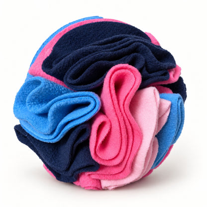 Dog Snuffle Ball, Fleece Treat Search And Toss Enrichment Toy, 3 Sizes And 20 Color Styles, By GAVPEPY image 9 - bianti-pink-blue-15cm.jpg