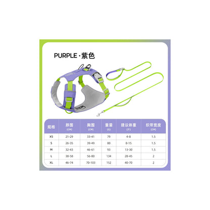 Quick-Dry Outdoor Dog Harness, 13 Colors and 5 Sizes, By GAVPEPY image 24 - bianti-purple-set.jpg