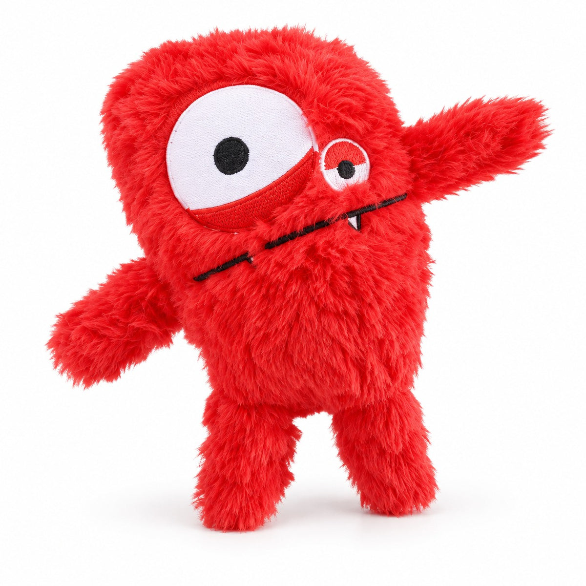 Plush Monster Dog Toy, Soft Chew And Fetch Toy, 4 Character Styles, By GAVPEPY image 3 - bianti-red-dancing-monster.jpg