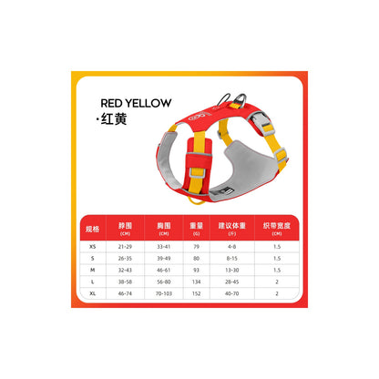 Quick-Dry Outdoor Dog Harness, 13 Colors and 5 Sizes, By GAVPEPY image 27 - bianti-red-yellow.jpg