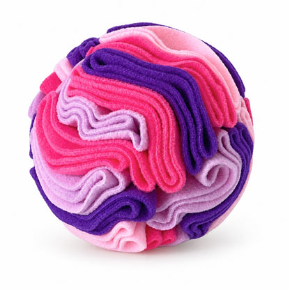 Dog Snuffle Ball, Fleece Treat Search And Toss Enrichment Toy, 3 Sizes And 20 Color Styles, By GAVPEPY image 9 - bianti-rose-20cm.jpg