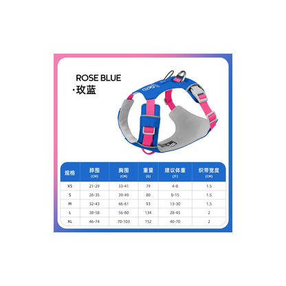 Quick-Dry Outdoor Dog Harness, 13 Colors and 5 Sizes, By GAVPEPY image 29 - bianti-rose-blue.jpg
