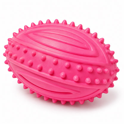 Squeaky Dog Toy, PVC Chew And Fetch Toy In Assorted Shapes, 31 Styles, By GAVPEPY image 1 - bianti-rose-red-squeaky-rugby-ball.jpg