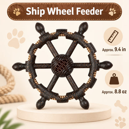 TPR Treat Dispensing Dog Toy, 3 Styles, By GAVPEPY image 10 - bianti-ship-wheel-feeder.jpg