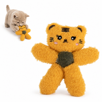 Plush Catnip Animal Cat Toy with Silvervine Ball image 12 - bianti-tiger.png
