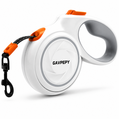 GAVPEPY Retractable Dog Leash, 5 M / 16 Ft Dog Walking Leash, One Hand Brake And Lock, 360 Degree Swivel Hook, For Dogs 10 To 110 Lb, By GAVPEPY image 9 - bianti-white&gray.png